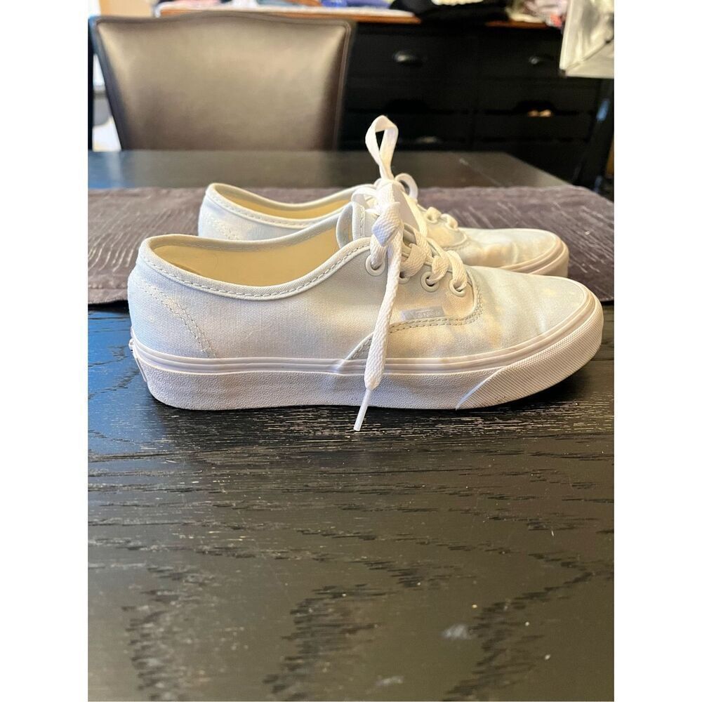 Vans Off the Wall Light Blue Bleach Spot Sneakers sz 6.5 EUC
